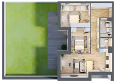 3 pokoje, mieszkanie 70,03 m², parter, oferta nr 4.00.A02, Ogrody Andersa III, Gliwice, Wojska Polskiego, ul. Generała Władysława Andersa