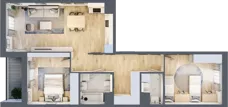 3 pokoje, mieszkanie 74,13 m², piętro 3, oferta nr 4.03.B11, Ogrody Andersa III, Gliwice, Wojska Polskiego, ul. Generała Władysława Andersa