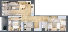 3 pokoje, mieszkanie 74,13 m², piętro 4, oferta nr 4.04.B14, Ogrody Andersa III, Gliwice, Wojska Polskiego, ul. Generała Władysława Andersa
