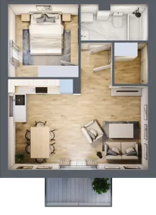 2 pokoje, mieszkanie 43,74 m², piętro 1, oferta nr 8.3, ATAL Jasieny, Gdańsk, Jasień, ul. Stężycka