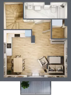 3 pokoje, mieszkanie 68,17 m², piętro 1, oferta nr 6.3, ATAL Jasieny, Gdańsk, Jasień, ul. Stężycka