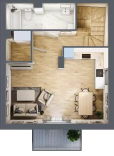 3 pokoje, mieszkanie 68,32 m², piętro 1, oferta nr 5.3, ATAL Jasieny, Gdańsk, Jasień, ul. Stężycka