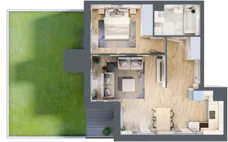 2 pokoje, mieszkanie 50,02 m², parter, oferta nr 1.0.6, Zakątek Harmonia III, Warszawa, Białołęka, Szamocin, ul. Płochocińska