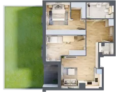 3 pokoje, mieszkanie 66,65 m², parter, oferta nr 1.0.7, Zakątek Harmonia III, Warszawa, Białołęka, Szamocin, ul. Płochocińska