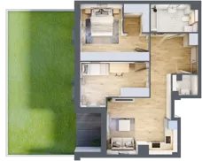 3 pokoje, mieszkanie 66,65 m², parter, oferta nr 2.0.8, Zakątek Harmonia III, Warszawa, Białołęka, Szamocin, ul. Płochocińska