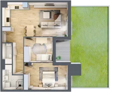 3 pokoje, mieszkanie 72,74 m², parter, oferta nr 2.0.6, Zakątek Harmonia III, Warszawa, Białołęka, Szamocin, ul. Płochocińska