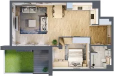 2 pokoje, mieszkanie 57,21 m², parter, oferta nr 2.0.11, Zakątek Harmonia III, Warszawa, Białołęka, Szamocin, ul. Płochocińska