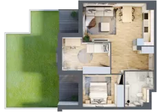 3 pokoje, mieszkanie 58,49 m², parter, oferta nr 2.0.10, Zakątek Harmonia III, Warszawa, Białołęka, Szamocin, ul. Płochocińska