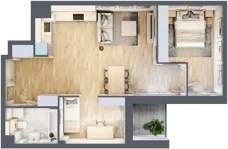 2 pokoje, mieszkanie 58,65 m², piętro 1, oferta nr 3.1.3, Zakątek Harmonia III, Warszawa, Białołęka, Szamocin, ul. Płochocińska