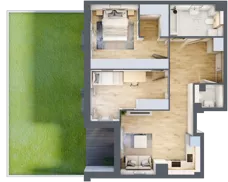 3 pokoje, mieszkanie 66,65 m², parter, oferta nr 3.0.8, Zakątek Harmonia III, Warszawa, Białołęka, Szamocin, ul. Płochocińska