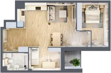 2 pokoje, mieszkanie 58,65 m², piętro 1, oferta nr 4.1.3, Zakątek Harmonia III, Warszawa, Białołęka, Szamocin, ul. Płochocińska