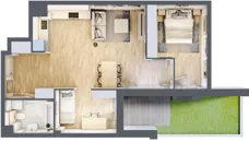 2 pokoje, mieszkanie 58,65 m², parter, oferta nr 4.0.2, Zakątek Harmonia III, Warszawa, Białołęka, Szamocin, ul. Płochocińska
