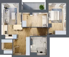 3 pokoje, mieszkanie 61,06 m², piętro 4, oferta nr A1.4.36, ATAL Grabiszyn, Wrocław, Gajowice, Fabryczna, ul. Grochowa