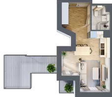 1 pokój, mieszkanie 29,26 m², piętro 5, oferta nr A1.5.46, ATAL Grabiszyn, Wrocław, Gajowice, Fabryczna, ul. Grochowa