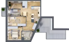 3 pokoje, mieszkanie 71,10 m², piętro 4, oferta nr A1.4.35, ATAL Grabiszyn, Wrocław, Gajowice, Fabryczna, ul. Grochowa