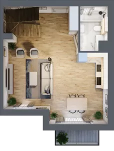2 pokoje, mieszkanie 74,20 m², piętro 1, oferta nr 14.2, Przystań Sobieszewo, Gdańsk, Wyspa Sobieszewska, ul. Narcyzowa