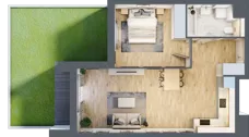 2 pokoje, mieszkanie 50,71 m², piętro 1, oferta nr A4.1.06, Zakole Wisły, Kraków, Podgórze, ul. Na Zakolu Wisły