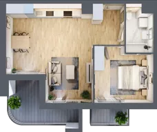 2 pokoje, mieszkanie 50,37 m², piętro 2, oferta nr A2.2.46, Zakole Wisły, Kraków, Podgórze, ul. Na Zakolu Wisły