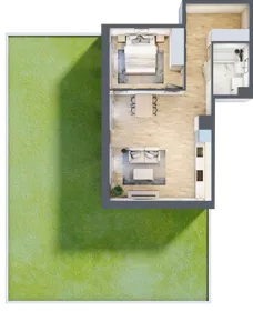 2 pokoje, mieszkanie 50,05 m², parter, oferta nr III-B3.M23, Strefa Cegielnia 3, Kraków, Wzgórza Krzesławickie, Zesławice, ul. Gustawa Morcinka