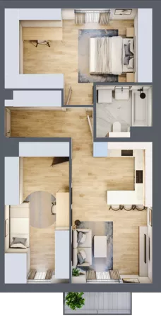3 pokoje, mieszkanie 55,22 m², piętro 3, oferta nr 70.3.10, ATAL Bronowice, Kraków, Bronowice, Bronowice Wielkie, ul. Starego Dębu
