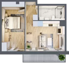 2 pokoje, mieszkanie 36,44 m², piętro 3, oferta nr 70.3.11, ATAL Bronowice, Kraków, Bronowice, Bronowice Wielkie, ul. Starego Dębu