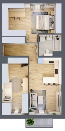 3 pokoje, mieszkanie 55,22 m², piętro 3, oferta nr 74.3.10, ATAL Bronowice, Kraków, Bronowice, Bronowice Wielkie, ul. Starego Dębu