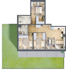 4 pokoje, mieszkanie 83,14 m², parter, oferta nr 88.0.02, ATAL Bronowice, Kraków, Bronowice, Bronowice Wielkie, ul. Starego Dębu