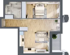2 pokoje, mieszkanie 54,69 m², piętro 1, oferta nr A1.2/054, Fabrica URSUS, Warszawa, Ursus, Szamoty, ul. Dyrekcyjna