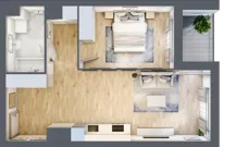 2 pokoje, mieszkanie 48,91 m², piętro 3, oferta nr A1.2/067, Fabrica URSUS, Warszawa, Ursus, Szamoty, ul. Dyrekcyjna