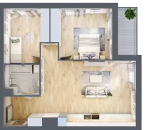 3 pokoje, mieszkanie 67,52 m², piętro 3, oferta nr A1.2/111, Fabrica URSUS, Warszawa, Ursus, Szamoty, ul. Dyrekcyjna