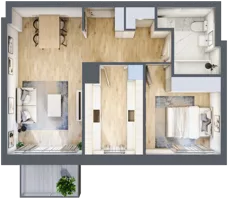 2 pokoje, mieszkanie 48,37 m², piętro 3, oferta nr C1/145, Classic Ursus, Warszawa, Ursus, Szamoty, ul. Dyrekcyjna