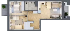 3 pokoje, mieszkanie 56,06 m², piętro 1, oferta nr C1/55, Classic Ursus, Warszawa, Ursus, Szamoty, ul. Dyrekcyjna