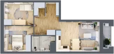 3 pokoje, mieszkanie 53,84 m², piętro 3, oferta nr C1/22, Classic Ursus, Warszawa, Ursus, Szamoty, ul. Dyrekcyjna