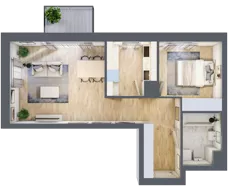 2 pokoje, mieszkanie 48,46 m², piętro 3, oferta nr C2/22, Classic Ursus, Warszawa, Ursus, Szamoty, ul. Dyrekcyjna
