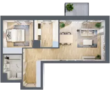 2 pokoje, mieszkanie 49,11 m², piętro 1, oferta nr C2/8, Classic Ursus, Warszawa, Ursus, Szamoty, ul. Dyrekcyjna