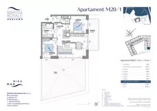 3 pokoje, lokal inwestycyjny 56,15 m², piętro 1, oferta nr M20/1, Marina Royale, Darłowo, ul. Bulwar Zachodzącego Słońca 1