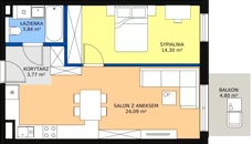 2 pokoje, mieszkanie 46,01 m², piętro 1, oferta nr 10, Strumykowa, Warszawa, Białołęka, Nowodwory, ul. Strumykowa