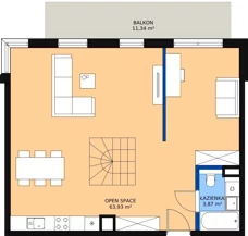 1 pokój, mieszkanie 114,64 m², piętro 3, oferta nr 20, Strumykowa, Warszawa, Białołęka, Nowodwory, ul. Strumykowa