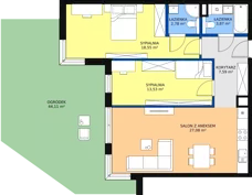 3 pokoje, mieszkanie 73,42 m², parter, oferta nr 26, Strumykowa, Warszawa, Białołęka, Nowodwory, ul. Strumykowa