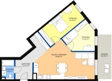 3 pokoje, mieszkanie 69,94 m², piętro 1, oferta nr 35, Strumykowa, Warszawa, Białołęka, Nowodwory, ul. Strumykowa