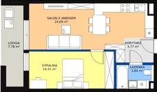 2 pokoje, mieszkanie 46,01 m², piętro 2, oferta nr 38, Strumykowa, Warszawa, Białołęka, Nowodwory, ul. Strumykowa