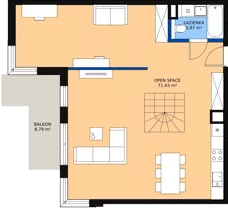 1 pokój, mieszkanie 123,56 m², piętro 3, oferta nr 47, Strumykowa, Warszawa, Białołęka, Nowodwory, ul. Strumykowa