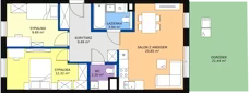 3 pokoje, mieszkanie 58,63 m², parter, oferta nr 54, Strumykowa, Warszawa, Białołęka, Nowodwory, ul. Strumykowa