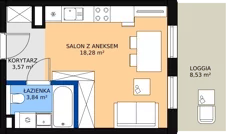 1 pokój, mieszkanie 25,69 m², piętro 2, oferta nr 59, Strumykowa, Warszawa, Białołęka, Nowodwory, ul. Strumykowa