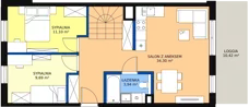 3 pokoje, mieszkanie 78,54 m², piętro 3, oferta nr 61, Strumykowa, Warszawa, Białołęka, Nowodwory, ul. Strumykowa