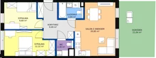 3 pokoje, mieszkanie 58,59 m², parter, oferta nr 66, Strumykowa, Warszawa, Białołęka, Nowodwory, ul. Strumykowa