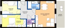 3 pokoje, mieszkanie 58,59 m², piętro 1, oferta nr 69, Strumykowa, Warszawa, Białołęka, Nowodwory, ul. Strumykowa