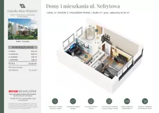 3 pokoje, mieszkanie 61,29 m², parter, oferta nr BNf2_01_AP, Osiedle Róży Wiatrów, Opole, Chmielowice, ul. Nefrytowa / Onyksowa / Śliczna