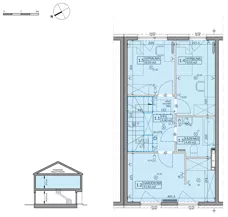 4 pokoje, mieszkanie 82,75 m², parter, oferta nr 54B, Domy na Witosa - etap 2A, Radzymin, ul. Wincentego Witosa