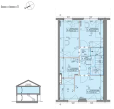 4 pokoje, mieszkanie 82,75 m², parter, oferta nr 69B, Domy na Witosa - etap 2B, Radzymin, ul. Wincentego Witosa